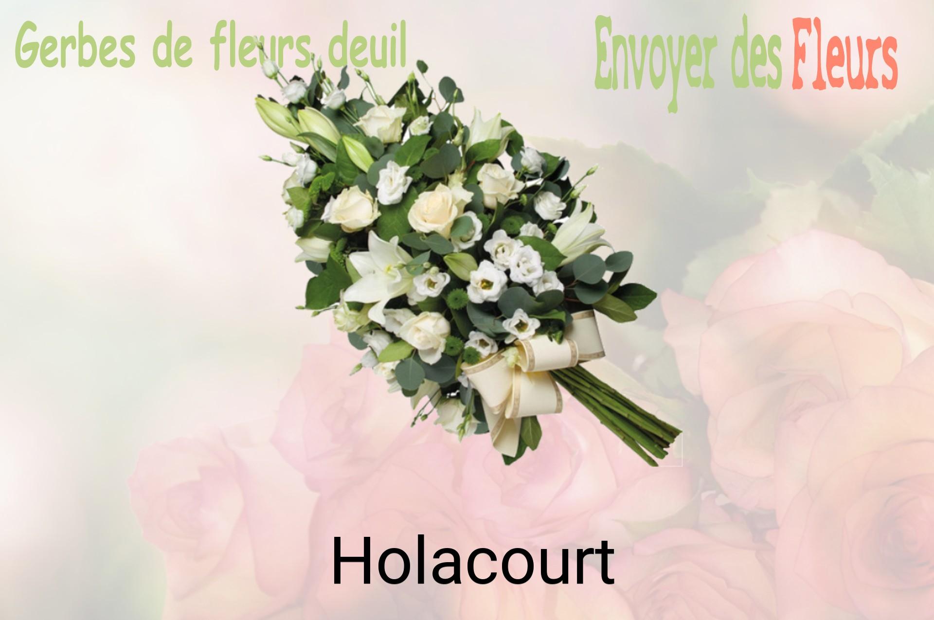 Gerbe de fleurs de deuil livrée à Holacourt
